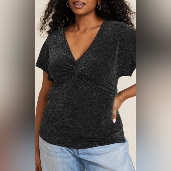 Maurices Shimmer Twist Front Top 0X - Picture 1 of 7